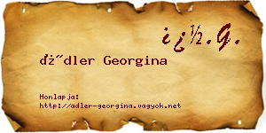 Ádler Georgina névjegykártya